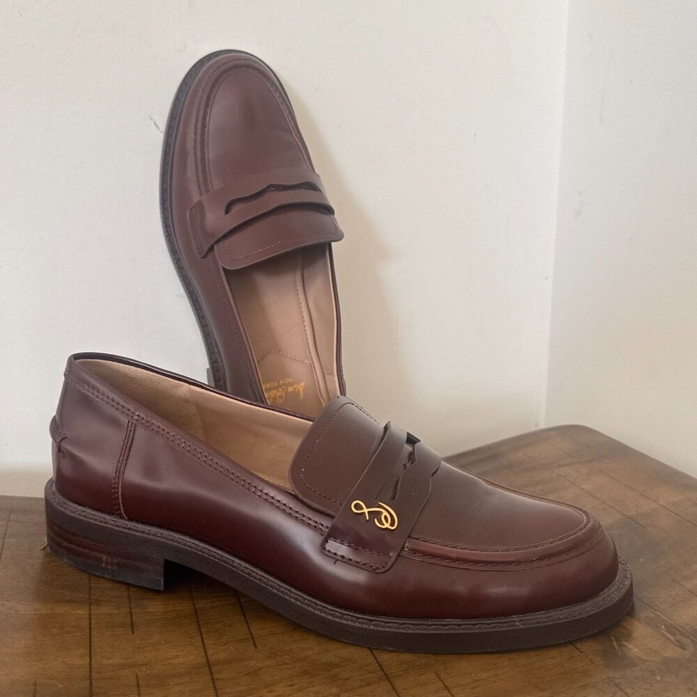Sam Edelman Burgundy Leather Penny Loafers
